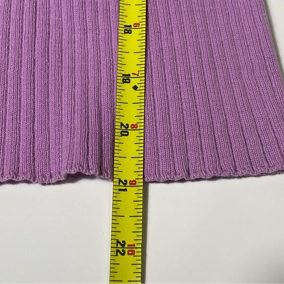 Great Northwest Clothing Company Y2K Ribbed Purple Striped Sweater Tee Size M - Picture 2 of 15